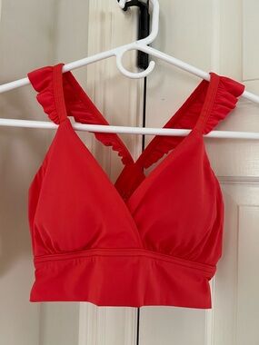 Aerie  Ruffled Strap Crop Top